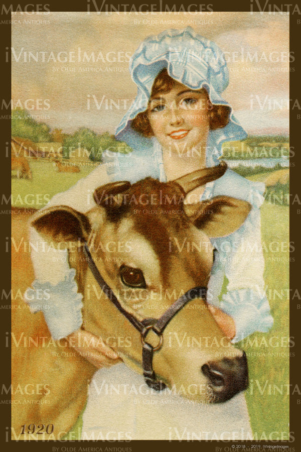 Woman and Cow 1920 - 047