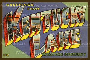 Kentucky Lake Kentucky Large Letter 1935 - 005