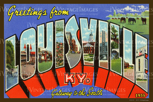 Louisville Kentucky Large Letter 1935 - 006