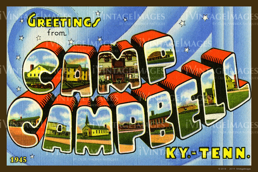 Camp Campbell Kentucky Large Letter 1945 - 009