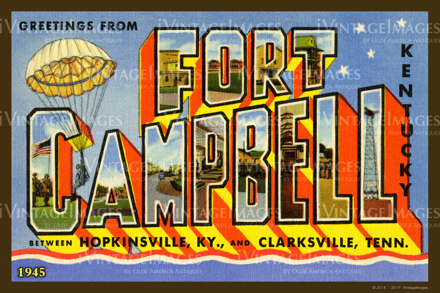 Camp Campbell Kentucky Large Letter 1945 - 010