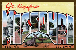 Missouri Large Letter 1930 - 025