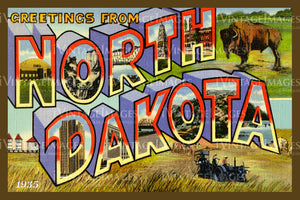 North Dakota Large Letter 1930 - 034