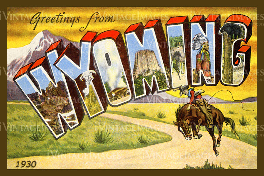 Wyoming Large Letter 1930 - 050