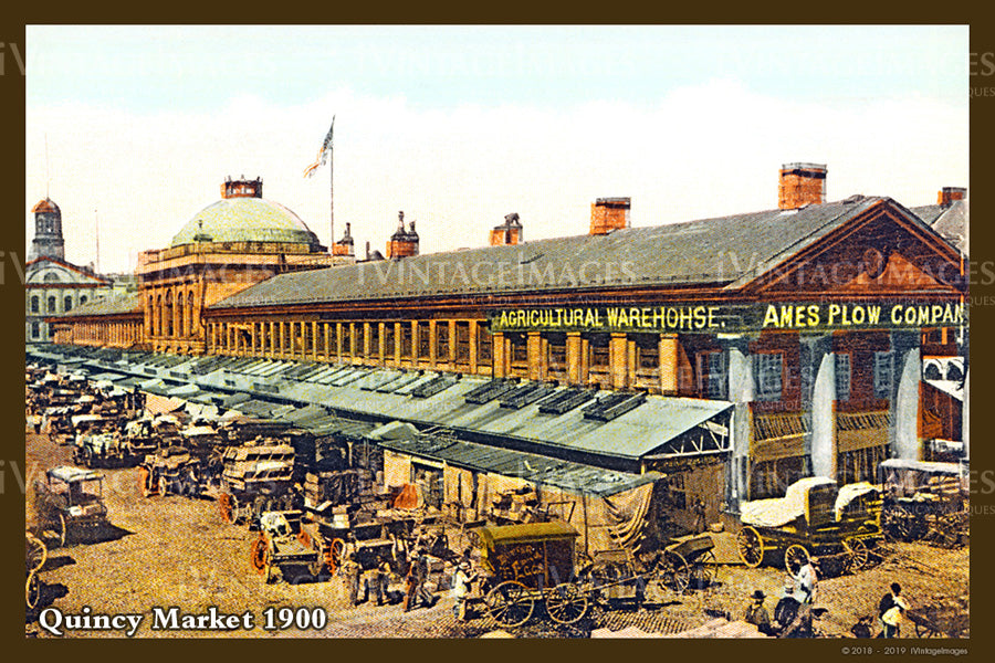 Quincy Market Postcard 1900 - 016