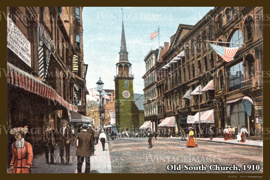 Old South Church Postcard 1910 - 022