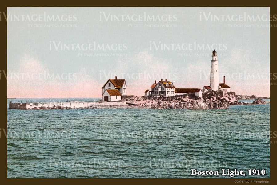 Boston Light Postcard 1910 - 028