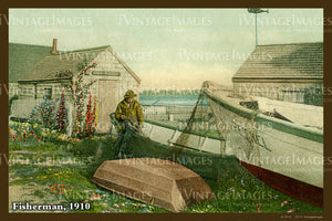 Fisherman Postcard 1910 - 062
