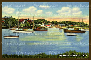 Hyannis Harbor Postcard 1935 - 067