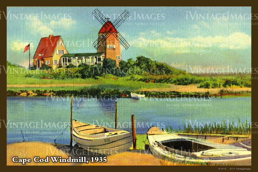 Windmill Postcard 1935 - 071