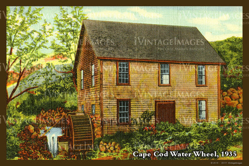 Water Wheel Postcard 1935 - 072