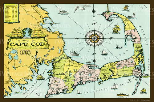 Cape Cod Map 1935 - 074