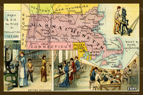 Massachusetts Map 1889 - 080