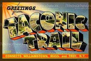 Taconic Trail Large Letter Postcard 1930- 088