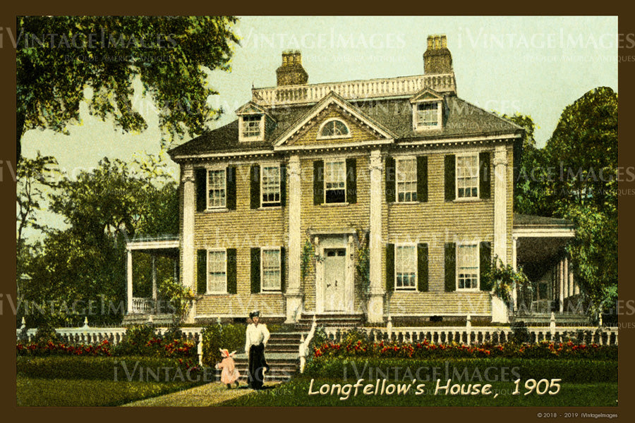 Longfellow House Postcard 1910- 096