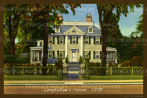 Longfellow House Postcard 1935- 097