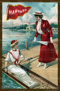 Harvard Women Postcard 1910- 100