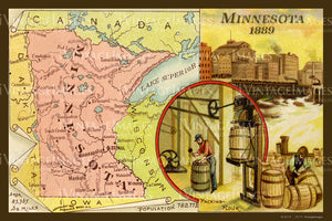 Minnesota Map 1889 - 012