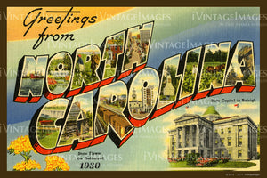 North Carolina Large Letter 1930 - 001