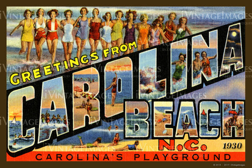 Carolina Beach Large Letter 1930 - 006