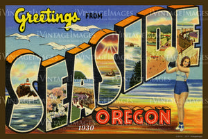 Seaside Large Letter Postcard 1930 - 012