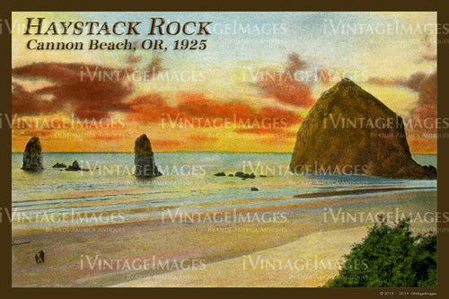 Haystack Rock Postcard 1925 - 016