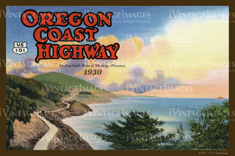 Oregon Coast Highway Postcard 1930 - 020