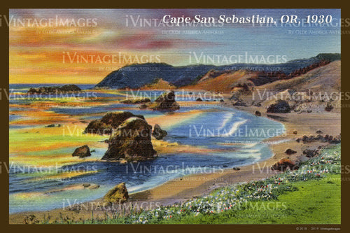 Cape San Sebastian Postcard 1930 - 021