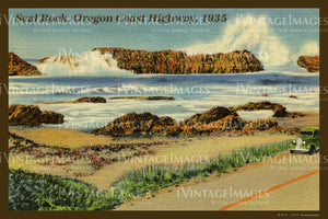 Seal Rocks Postcard 1935 - 026