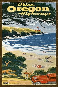 Drive Oregon Highways Cover 1950 - 056