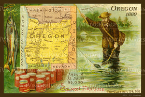 Oregon Map 1889 - 060
