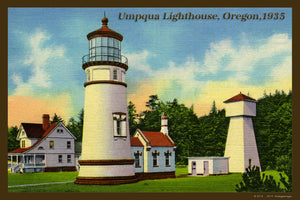 Umpqua Lighthouse Postcard 1935 - 033