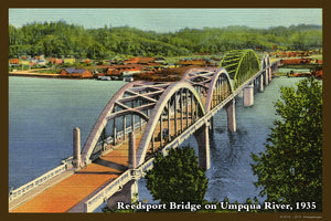 Reedsport Bridge Postcard 1935 - 040