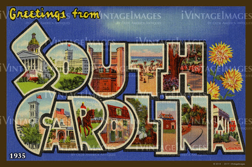 South Carolina Large Letter 1935 - 001