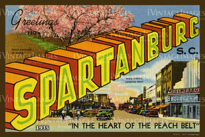 Spartanburg South Carolina Large Letter 1935 - 005