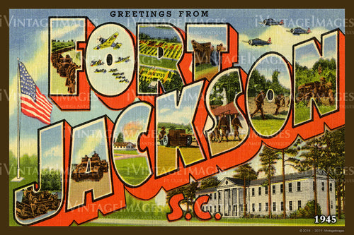 Fort Jackson South Carolina Large Letter 1945 - 006