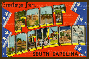 Fort Jackson South Carolina Large Letter 1945 - 007