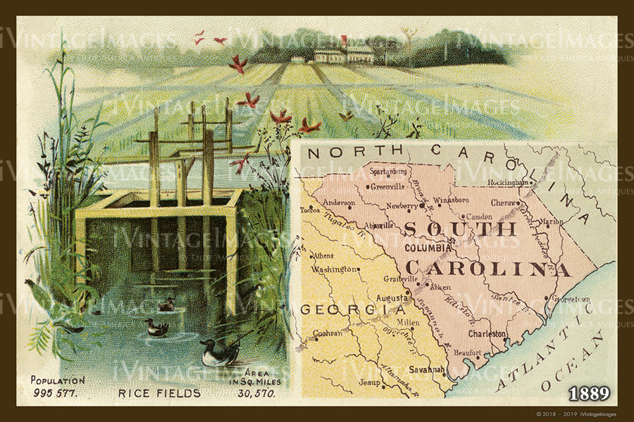 South Carolina Map 1889 - 014