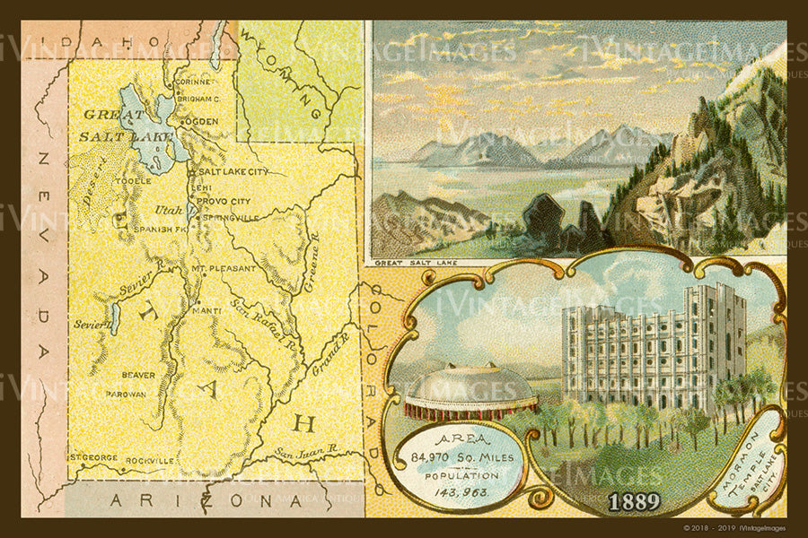 Utah Map 1889 - 003