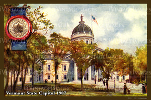 Vermont State Capitol Postcard 1907 - 005