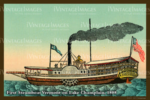 First Steamboat on Lake Champlain 1808 - 022