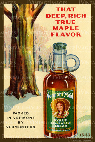 Vermont Maid Maple Sugar Print 1940 - 030