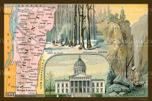 Vermont Map 1891 - 032