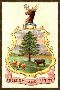 Vermont State Seal 1900 - 034