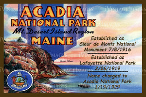Acadia Postcard 1935 - 1