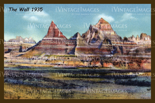 Badlands Postcard 1935 - 1