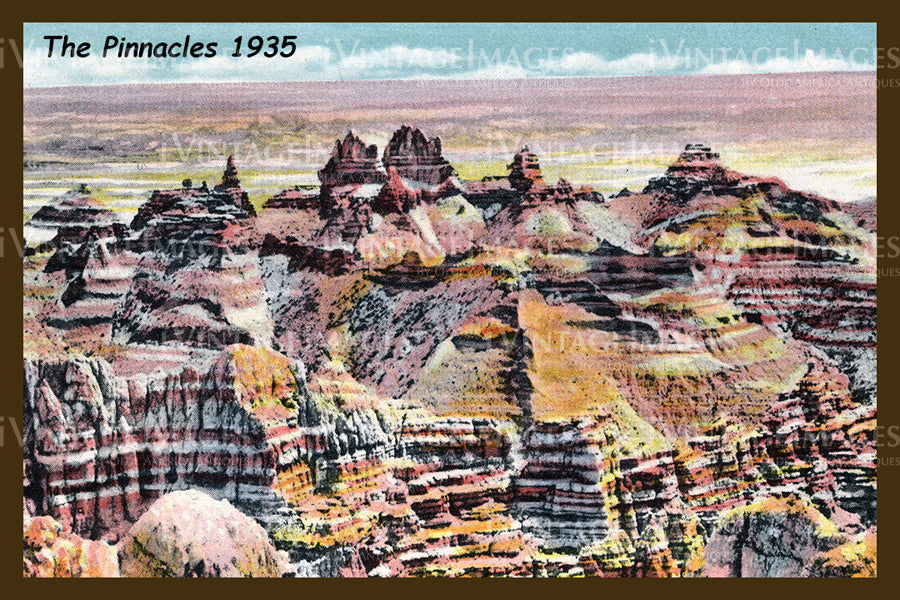 Badlands Postcard 1935 - 2