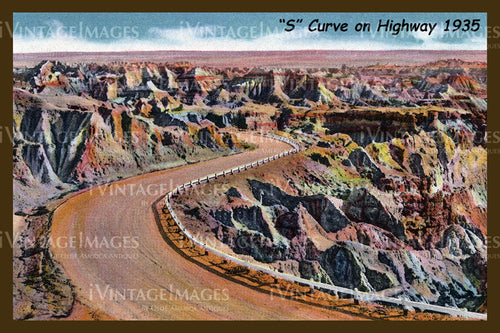 Badlands Postcard 1935 - 12