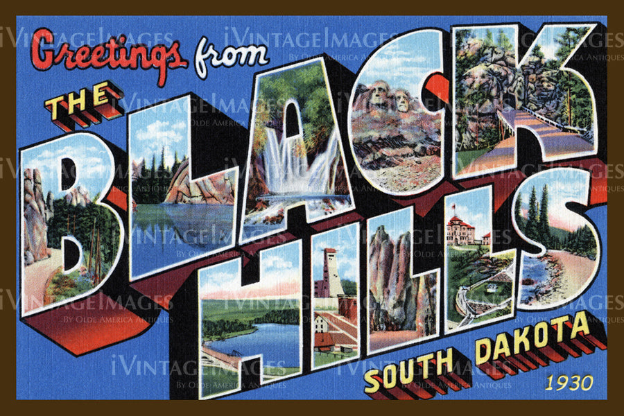 Black Hills Postcard 1930 - 01