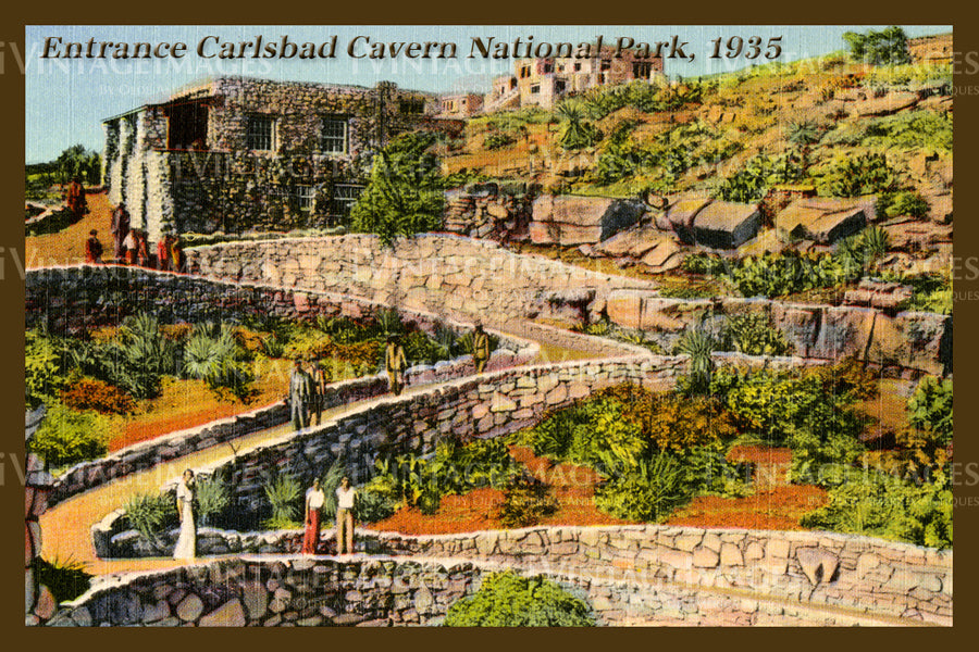 Carlsbad Caverns Postcard 1935 - 6